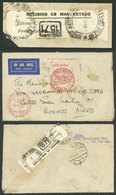 GERMANY: Lufthansa CRASH COVER: Cover Sent Possibly From Great Britain To Argentina By German DLH, With Transit Backstam - Otros & Sin Clasificación