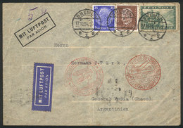 GERMANY: UNUSUAL DESTINATION: Airmail Cover Sent From Bremen To Argentina On 17/OC/1934, Flown To Natal (Brazil) By DLH, - Altri & Non Classificati