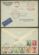 GERMANY: 4/MAR/1936 Trossingen - Argentina, Airmail Cover With Nice Mixed Postage: Meter On Front And 8 Different Postag - Andere & Zonder Classificatie