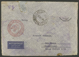 GERMANY: CRASH COVER: Airmail Cover Sent By DLH From Hannover To Brazil, The Airplane Crashed On The Gambia River In Bat - Otros & Sin Clasificación