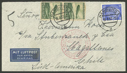 GERMANY: VERY SOUTHERN DESTINATION: 18/AU/1937 Hamburg - Magallanes (Punta Arenas, Chile), Airmail Cover Sent By DLH Wit - Other & Unclassified