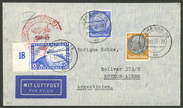 GERMANY: 3/NO/1937 Hamburg - Argentina, Airmail Cover Sent By DLH Franked With 3.25Mk., Buenos Aires Arrival Backstamp O - Other & Unclassified