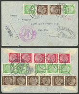 GERMANY: 12/FE/1938 Hamburg - Paraguay, Airmail Cover With Nice Franking On Front And Back, Sent By DLH And With Asunció - Autres & Non Classés