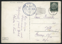 GERMANY: Postcard With View Of Heligoland, Sent From That Island To Wien Franked 6Pf, With Mark Of Ship Königin Luise, V - Autres & Non Classés