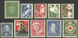 WEST GERMANY: Small Lot Of MNH Stamps Of Very Fine Quality, Issued In 1951/2, Yvert Catalog Value Euros 400+, Low Start! - Verzamelingen