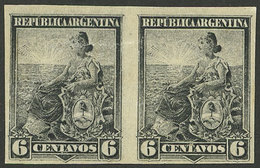 ARGENTINA: GJ.223P, Mint IMPERFORATE Pair, Light Crease, Excellent Appearance, Rare! - Sonstige & Ohne Zuordnung