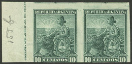 ARGENTINA: GJ.224P, Imperforate Pair, Rare! - Other & Unclassified