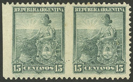 ARGENTINA: GJ.227PV, Pair Imperforate Vertically, Mint Part Gum, VF And Rare! - Altri & Non Classificati