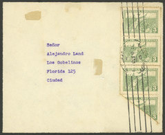 ARGENTINA: GJ.679, 1930 3c. Revolution, Set Of 3 Complete Stamps + BISECT (total 10½c.) On A Cover Front Used In Buenos  - Other & Unclassified
