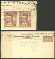 ARGENTINA: Cover Used In 1939, Franked With Pair 5c. Moreno Typographed On Chalky Paper, With "DPN" Perfin Of Dirección  - Sonstige & Ohne Zuordnung