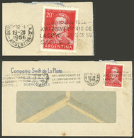 ARGENTINA: Cover Used In 1956, Franked With 20c. San Martín With "S.1" Perfin Of Swift Co., VF Quality!" - Altri & Non Classificati