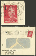 ARGENTINA: Cover Used In 1958, Franked With 40c. San Martín With "LB" Perfin Of Sociedad Metalúrgica La Belga, VF!" - Otros & Sin Clasificación