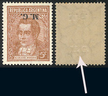 ARGENTINA: GJ.213, With Rare Uncatalogued Variety: DOUBLE OVERPRINT, One Inverted On Front + One Blind On Back (without  - Dienstmarken