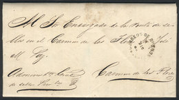 ARGENTINA: Official Entire Letter Sent To Las Flores On 9/DE/1860, Free Of Charge, With Rimless Datestamp Of Buenos Aire - Vorphilatelie