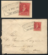 ARGENTINA: Cover Franked With 5c. Rivadavia (3 Próceres Issue) With Attractive Rectangular Cancel "ESTACION VICENTE CASA - Vorphilatelie