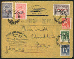 ARGENTINA: 30/AU/1932 Buenos Aires - Germany: Cover Flown By Zeppelin With Very Nice Postage, Arrival Backstamp Of Fried - Vorphilatelie