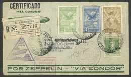 ARGENTINA: 29/JUN/1934 Buenos Aires - Germany, Registered Airmail Cover Sent By Zeppelin, With Special Marks, Transit An - Vorphilatelie