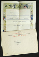 ARGENTINA: Deluxe Telegram (in Its Original Envelope) Used In Buenos Aires On 14/JUN/1956, Excellent! - Vorphilatelie