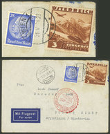 AUSTRIA: 1/JUN/1938 Wien - Argentina, Airmail Cover Sent By German DLH With Mixed Postage Of Austrian And German Stamps, - Lettres & Documents