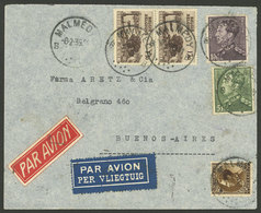 BELGIUM: 8/FE/1939 Malmedy - Argentina, Airmail Cover Franked With 18.75Fr., Arrival Backstamp Of 12/FE, VF! - Briefe U. Dokumente