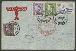 BELGIUM: 6/MAR/1939 Bruxelles - Argentina, Airmail Cover Sent By German DLH Franked With 18.75Fr., Arrival Backstamp Of  - Briefe U. Dokumente