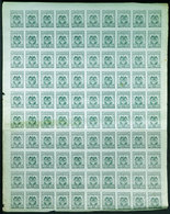 COLOMBIA: Yvert 122, Complete Sheet Of 100 Stamps, Mint Original Gum, Some With Minor Defects, Others Of Fine To VF Qual - Colombia