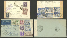 SPAIN: 2 Airmail Covers Sent To Argentina In AP And MAY/1939, Both With Good Postages And Censor Marks! - Briefe U. Dokumente
