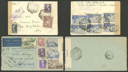 SPAIN: 2 Airmail Covers Sent To Argentina In AP And MAY/1939, Both With Good Postages And Censor Marks! - Lettres & Documents