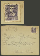 SPAIN: 26/JA/1940 Santa Eulalia De Oscos - Argentina, Cover Franked With 40c. With Attractive Pen Cancel, Interesting! - Brieven En Documenten