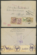 SPAIN: 18/SE/1940 Playa De La Malvarrosa (Valencia) - Paris, Cover Franked With 70c., With Marks: "ZONE OCUPEE" And "RET - Briefe U. Dokumente