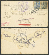 SPAIN: 24/SE/1940 San Sebastián - Paris, Cover Franked With 70c., With Marks: "ZONE OCUPEE" And "RETOUR A L'ENVOYEUR", B - Briefe U. Dokumente