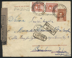 SPAIN: Cover Sent From Argentina To Barcelona On 8/JA/1943 And RETURNED To Sender With Interesting Postal Marks On Front - Briefe U. Dokumente