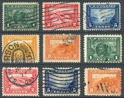 UNITED STATES: Sc.397/400A + 401/404, 1913/15 Panamá-Pacific Exposition, Complete Sets In Both Perforations, VF Quality, - Oblitérés