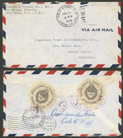 UNITED STATES: CRASH COVER: Cover Sent From New York To Argentina On 18/FE/1939 With Postage Missing And Signs Of Water  - Cartas & Documentos