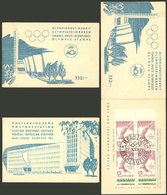 FINLAND: Year 1952, Helsinki Olympic Games, Booklet With Blocks Of 4 Of The 4 Values, All With Postmark Of 20/JUL/1952,  - Gebruikt