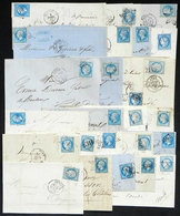 FRANCE: 25 Covers Or Folded Covers Used In 1850/70s, Very Fine General Quality! - Other & Unclassified