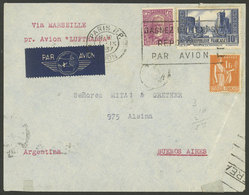 FRANCE: Airmail Cover Flown From Paris To Argentina On 1/SE/1937 "via Marseille Per Lufthansa Airplane", On Back Arrival - Other & Unclassified