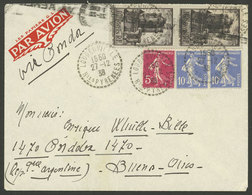 FRANCE: 27/DE/1938 Loudenvielle - Argentina, Airmail Cover Franked With 20.25Fr., Arrival Backstamp Of Buenos Aires 1/JA - Sonstige & Ohne Zuordnung