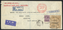 GREAT BRITAIN: 28/DE/1934 London - Argentina, Registered Airmail Cover With Special Rate For COMMERCIAL PAPERS, On Back  - Lettres & Documents