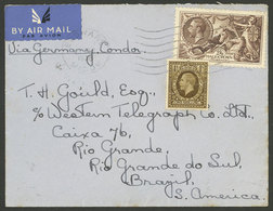 GREAT BRITAIN: 23/DE/1936 Edgware - Brazil, Airmail Cover Sent By German DLH, With Arrival Backstamp Of Porto Alegre 27/ - Brieven En Documenten