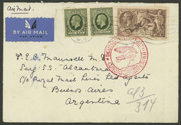 GREAT BRITAIN: JA/1937 London - Argentina, Airmail Cover Sent By German DLH, With Arrival Backstamps Of Buenos Aires, Ve - Briefe U. Dokumente