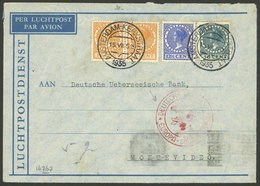 NETHERLANDS: 15/JUL/1935 Amsterdam - Uruguay, Airmail Cover Sent By German DLH, On Back Arrival Mark Of Montevideo 22/JU - Briefe U. Dokumente