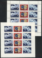 HUNGARY: Sc.C285/6, 1969 Space Exploration, Perforated And Imperforate Sheets, MNH, VF Quality, Catalog Value US$50. - Neufs