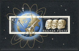 HUNGARY: Sc.C209, 1962 Astronauts, IMPERFORATE, MNH, VF Quality, Catalog Value US$50. - Blocks & Sheetlets