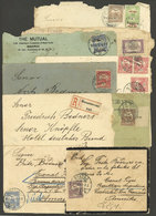 HUNGARY: 9 Covers Sent To Argentina Between 1907 And 1920, All With Defects, There Are Attractive Frankings, Interesting - Covers & Documents
