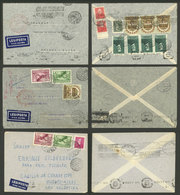 HUNGARY: 3 Airmail Covers Sent To Argentina In 1939 By German DLH, All With Nice Postages And Postal Markings, Very Attr - Briefe U. Dokumente