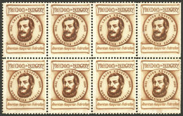 HUNGARY: "Freedom For Hungary" Cinderella Printed By The American Hungarian Federation, Block Of 8 Mint Without Gum, Sma - Vignetten (Erinnophilie)