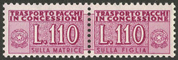 ITALY: Yvert 97, 1956/68 110L. Lilac-rose With "multiple Stars" Watermark, MNH, VF Quality!" - Unclassified