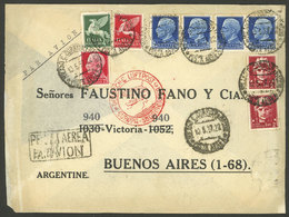 ITALY: 10/MAY/1937 Milano - Argentina, Airmail Cover Sent By German DLH Franked With 24.75L., With Buenos Aires Arrival  - Altri & Non Classificati