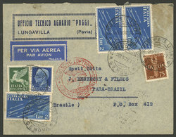 ITALY: 20/NO/1937 Genova - Brazil, Airmail Cover By German DLH Franked With 13L., Arrival Backstamp Of Belem 27/NO, Smal - Sonstige & Ohne Zuordnung